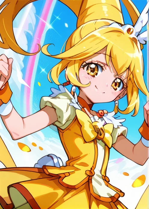 Score 9, Score 8 up, Score 7 up, The rating is questionable,
Detailed Background, Shiny skin,
Cure Peace, 
Half-closed eyes, Provocative smile, Underarm, blush,