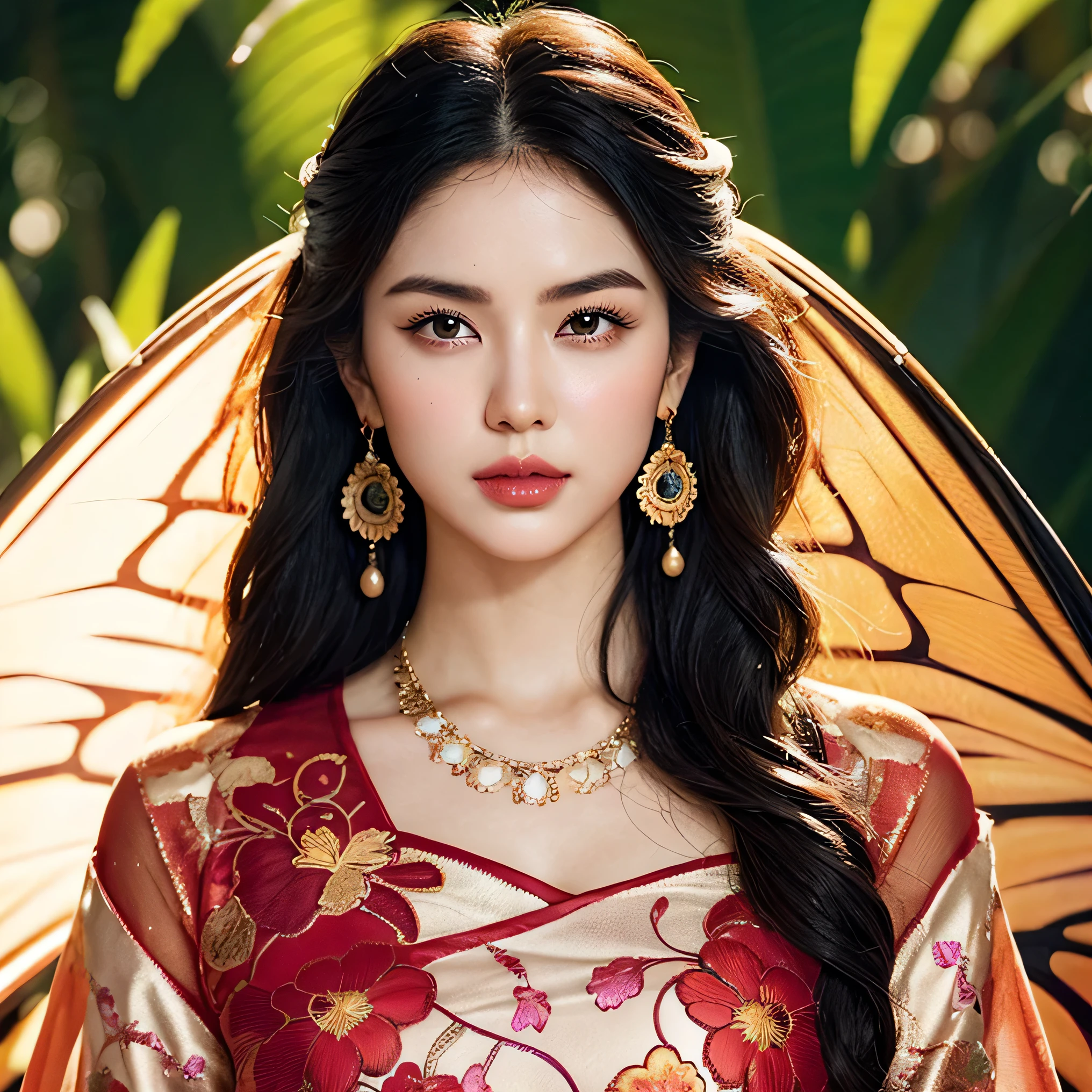 Photorealistic, high resolution, (Detailed face),((full bodyesbian))The description of the appearance and makeup of classical Republican beauties and the details of clothing can include the following aspects：

1. Physical depiction：
   - A beautiful face，The skin is as fair as jade，Reveals a healthy glow。
   - Crooked apricot eyes，The eyes are bright and deep。
   - Long eyelashes，Slightly upturned，Dotted with beautiful butterfly wings。
   - A slightly erect high nose，Complements facial contours。
   - Ruddy lip color，A slightly seductive glow。

2. Makeup details：
   - Refined and lightweight base，Moisturizing but not greasy，Leaves skin feeling naturally transparent。
   - Light eyeshadow base，Highlights the brightness and luster of the eyes。
   - Fine eyebrows，Beautiful curves，Creates a beautiful symmetry with the eyes。
   - Thick and upturned lashes，Create an attractive curly effect with mascara。
   - Mild blush，Slightly upward，Add pink and cute glow。
   - The delicate lip line outlines the perfect curve of the lip shape，Apply lipstick evenly，The colors are vivid and moving。

3. Clothing description：
   - Style during the Republican period，The attention to detail，Incorporate traditional elements。
   - High-quality cheongsam，Silk texture，Cut to fit snugly，Accentuate the curves of your figure。
   - Delicate embroidery、Lace and sequin trims，Add flamboyance and sophistication。
   - Intricate flower and bird patterns or geometric decorations，It reflects the characteristics and aesthetics of the era。
   -Accessories，Usually with a delicate necklace、Earrings and bracelets，Add feminine elegance
