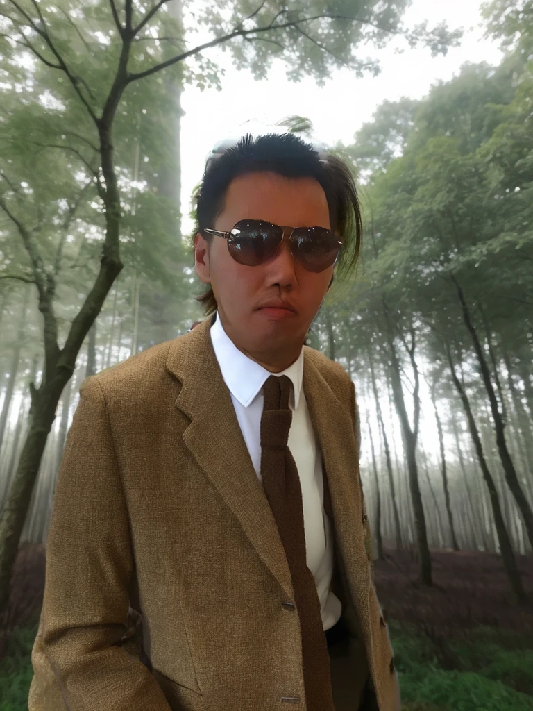 change the background to a green forest