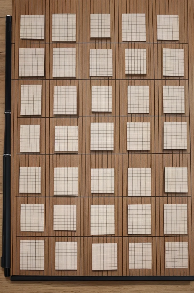 Checkered sheet numbered from 1 to 100