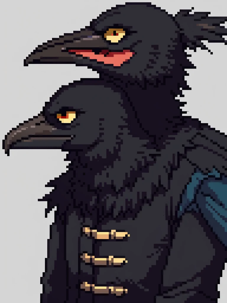 A man wearing a crow mask 