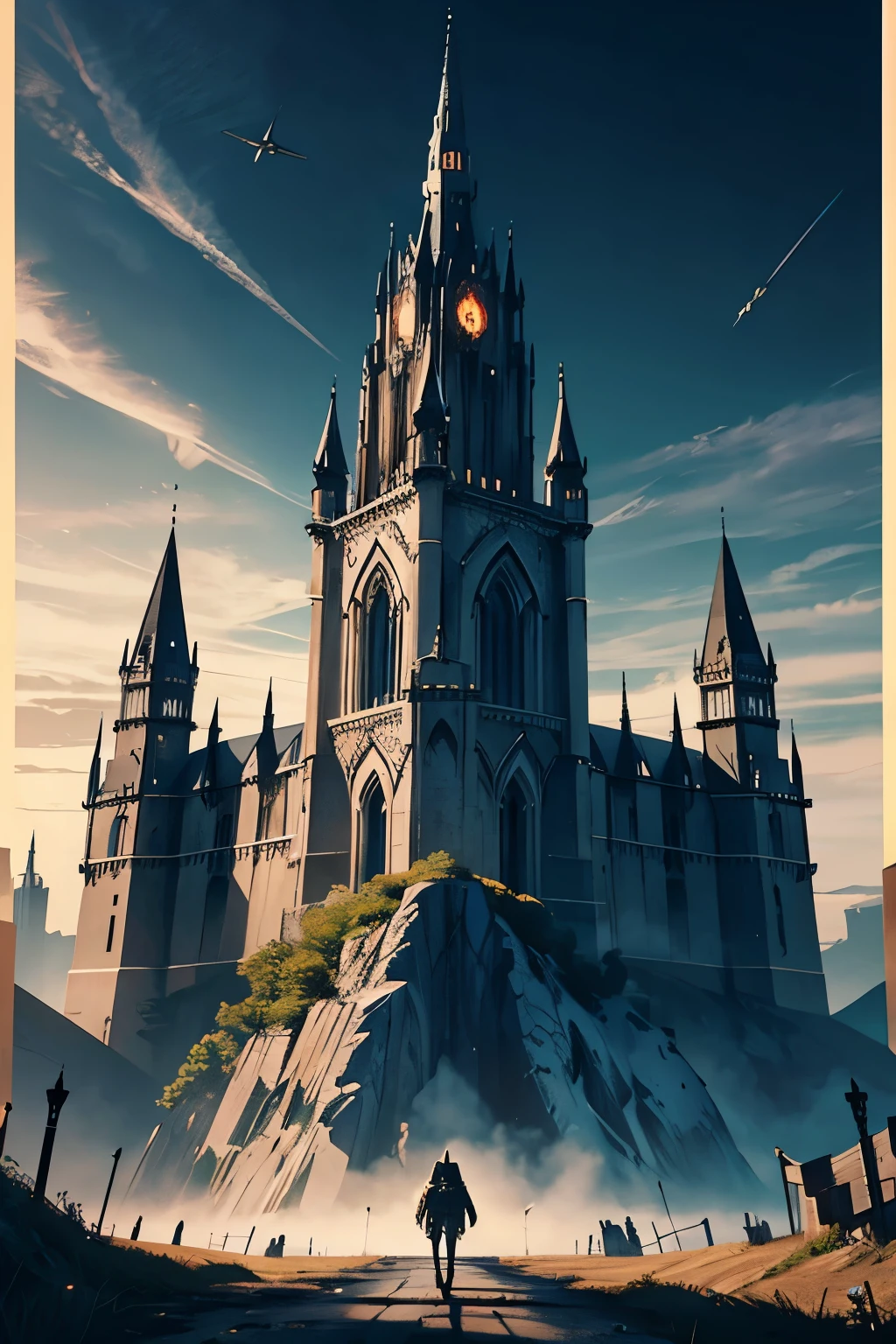 Citadel with gothic touches, science and magic working together, advanced technological superiority