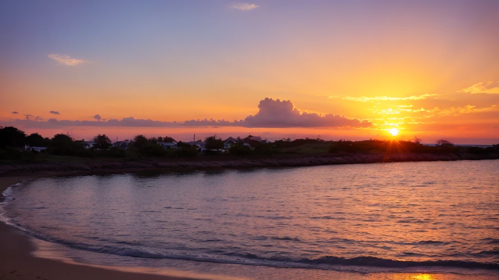 Sunset　scenery　beautiful　Refreshing