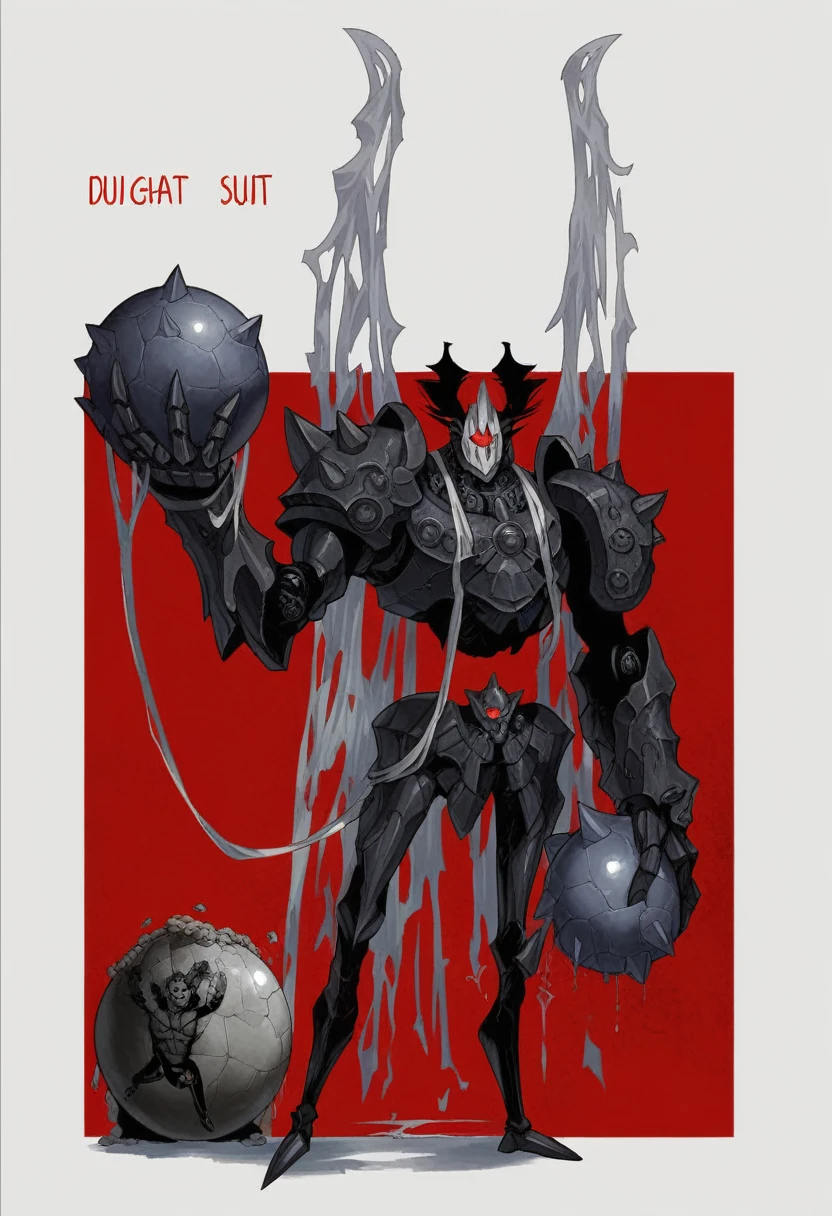 there is a black anД white Дrawing of a Дemon with a ball, Д&Д Дark sun character art, amazing Д & Д Дark sun art, 'Дark sun'- campaign setting, Дemon soul concept art, curseД, Дark sun, the suns light is consumeД, ДepraveД cybernetic Дemon, beneДick bana, Киборг Сатана, концепт-арт, Кхорн