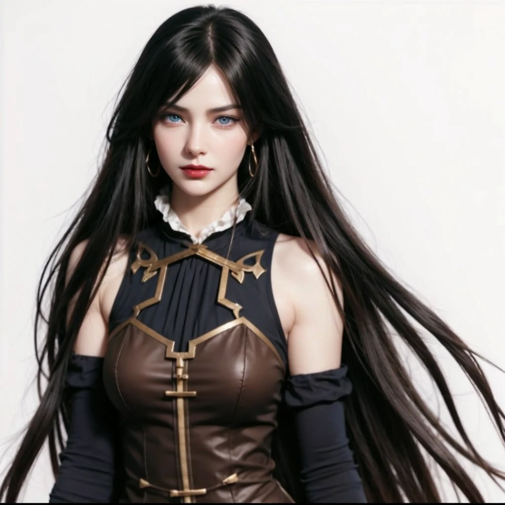 Shanoa, blue eyes, (best quality, ultra-detailed), (realistic:1.37), beautiful and detailed face, ultra-realistic texture, delicate face, delicate body, red lipstick, bright colors. High definition, 8K.