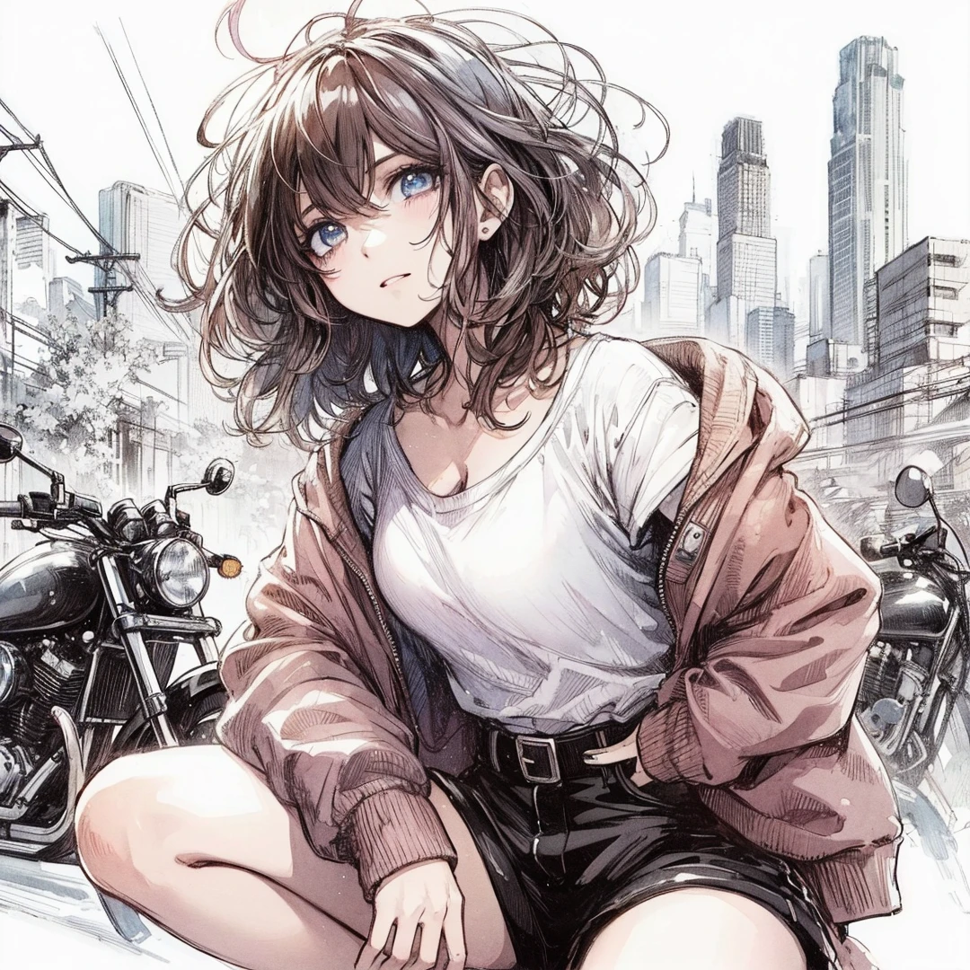 Official art using high-quality hand-drawn watercolor sketch techniques. (best quality,4k,8k,highres,masterpiece:1.2),ultra-detailed,beautiful detailed eyes,A girl with beautiful eyes, everyone, beautiful anime girl, cute anime girl, smooth anime art, anime style, elegant colors, soft lighting, delicate beautiful wet eyes, very coquettish, (beautiful large breast:1.2), (correct hands:1.2),