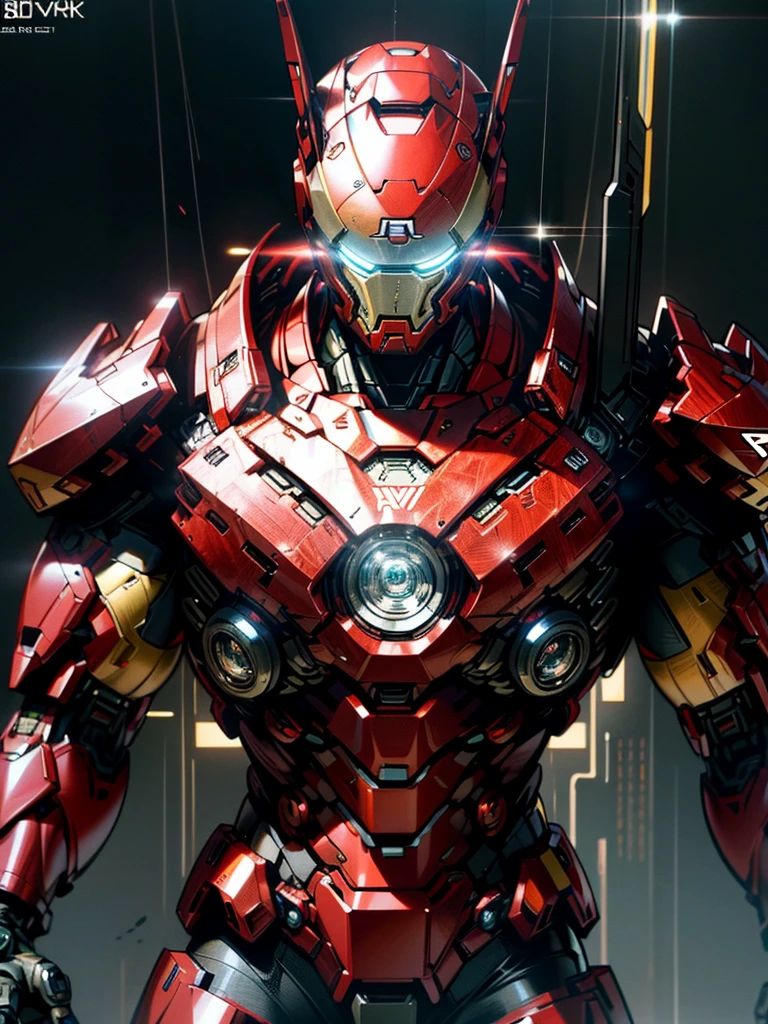 Iron Man DC Comics Cyber Punk Style (Masterpiece) (Best Quality) (Detailed) (8K) (HDR) (Wallpaper) (Cinematic Lighting) (Sharp Focus) (Intricate)