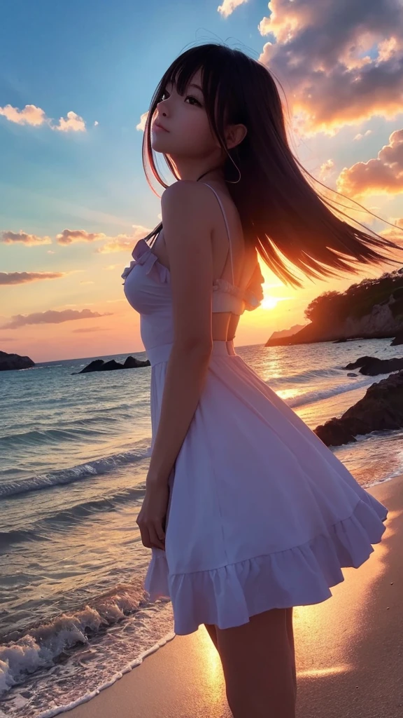 Anime Style　beautiful　scenery　Emotional　summer　Sunset