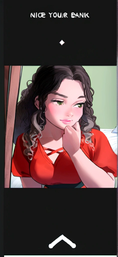 Personagem da Disney, a very beautiful princess who likes to work at the bank, with your curly hair