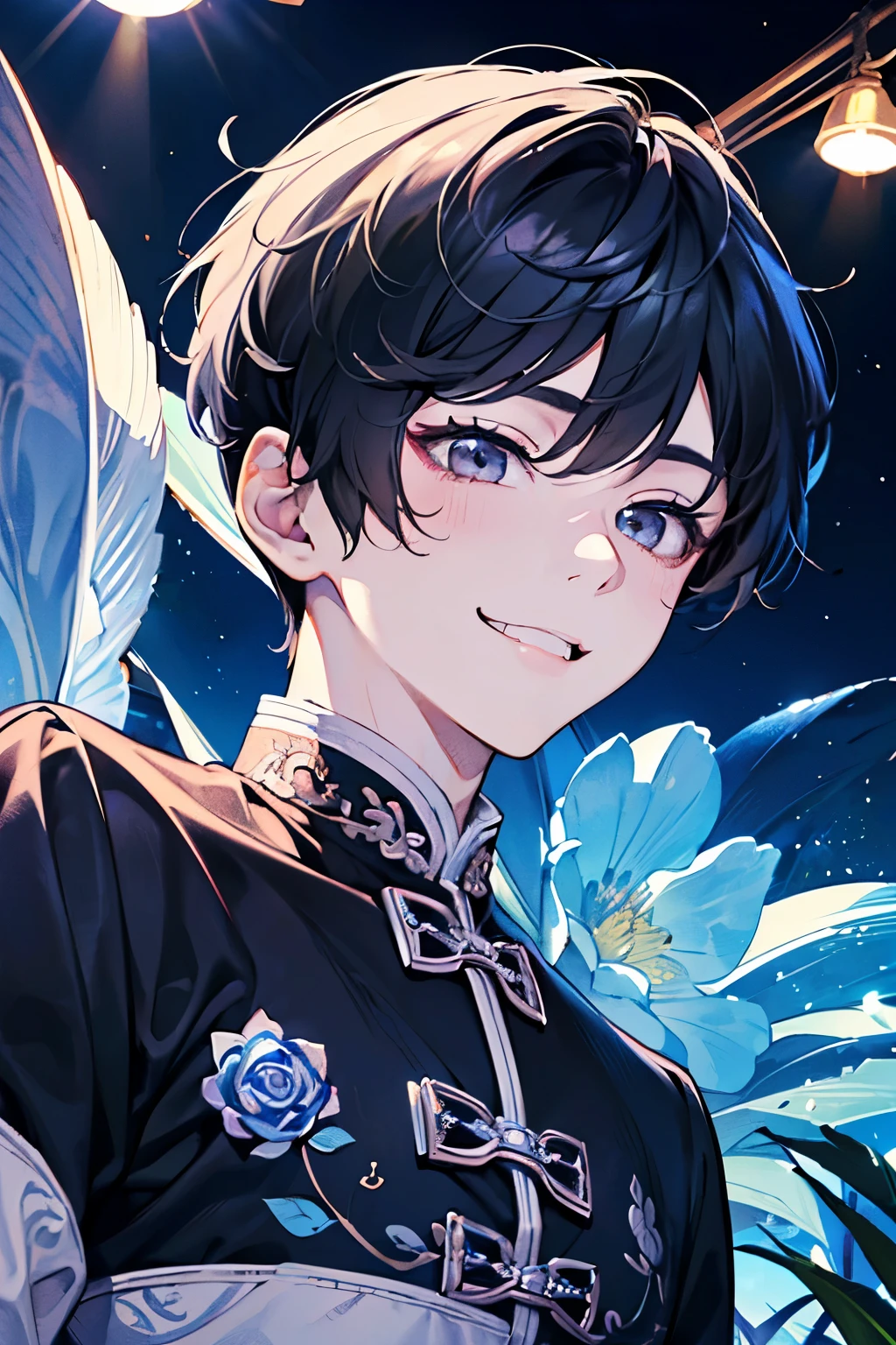 (brush),((cute,kawaii,wonderland)),(A big smile),((boy,Shota,juvenile:1.2)),((Near future city:1.25)),((Running appearance:1.25)),((Morning Renren:1.15)),Angle from below,Angle of incitement,((Stroll along the stardust road)),(Short Hair:1.3),Close-up of face.