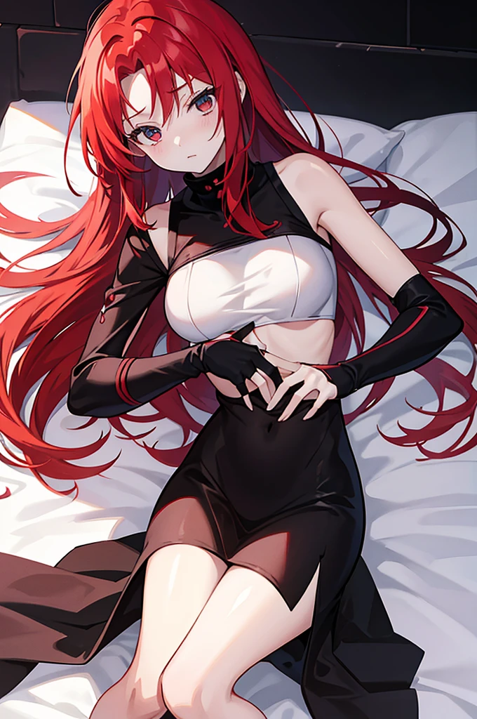 wiped, Girl with red hair, long hair, Beautiful girl, Anime, Anime стиль, Manga, красноволосая девушка ninja, ninja