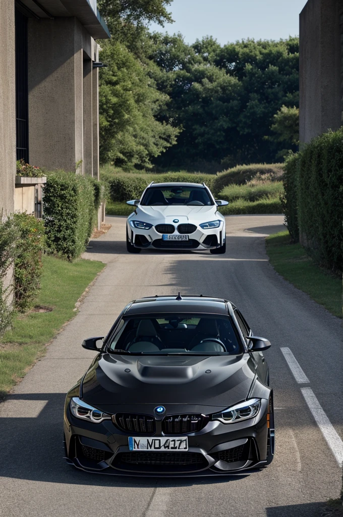 Black bmw m3 competition with on drl