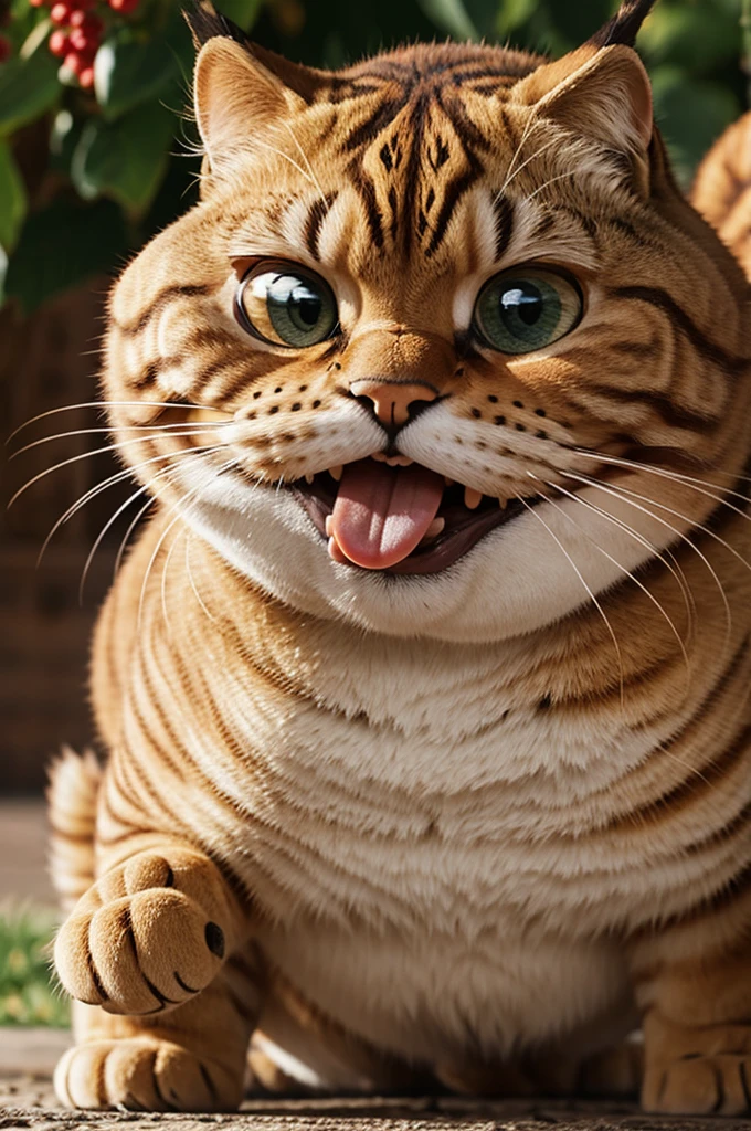 Garfield sticking out his tongue