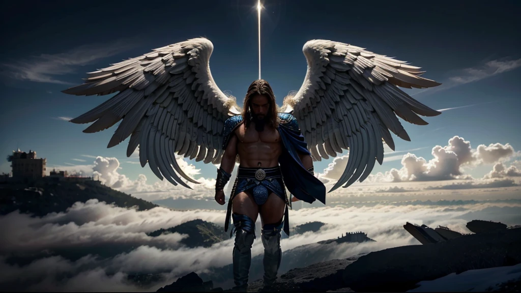 angel, angel masculino divino, naturals, Army of GOD Angel, angel Masculino de GOD, Strong male angel, Army of GOD, Angel Man of GOD, Barba Judaica, Hebrew Angel, GOD&#39;and the sky, GOD&#39;and the sky Céus, realistic man, celestial armor, Beauthfull, Blue Thunder, fire azul, Realistic fire azul, realistic thunder, electrical screws, realistic detailed 8k, Realistic 16K detail, hard, Detailed realistic color, Detailed realistic thunder, fire azul Realistic 8K, Cores photorrealistic 8K, 8K detailed colors, Nitidez photorrealistic 8K, ULTRAHD Photorealism, Divine fire azul, Divine Electric Blue Thunder, Sombras photorrealistics 8K, Textura photorrealistic, naturals, heavens, heavenly, sky night, céu de Beauthfull, the night, majestic, majestic Sky, naturalsmente chic, thunders, Sky thunders, Divine thunder, linda, doradas, starlight, Heavenly Bolts, villany azul, Blue Screws, Rendering, photorrealistic, ultra high definition, 4K, detailed textures, thunder, detailed shadows, detailed colors, naturals linda, Great Divine, detailed contrast, realistic contrast, high resolution, detailed colors, realistic detailed 16K, 8k high definition, detailed contrast, realistic contrast, high resolution, detailed colors, fire, villany, realistic detailed, chic, 
