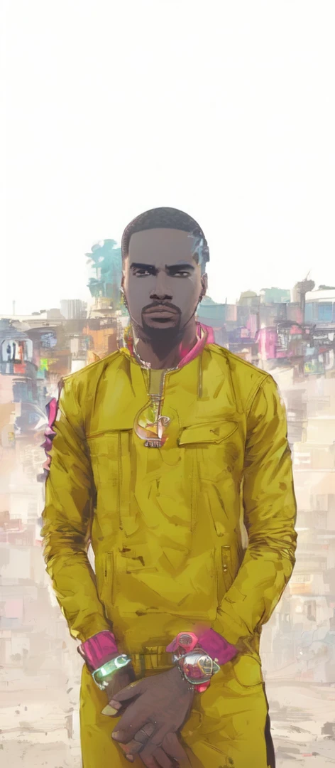 1 men ,Arte gta style ,(Young men:1.5),illustration, digitl art, (gta style:1.5),GTA art style, GTA art bright colors, (cartoon style:1.2),(hyperdetail:1.15), glamorous style, best qualityer, Holistic, high détail, serious,against a large night metropolis, ((Neon lighting)), ((cyber punk)),smooth light,satirical,ass exaggerated,pop art style,swirly vibrant colors,iconic characters,full of action,((The background is a red orange city:1)),floor, Coqueirosbarco