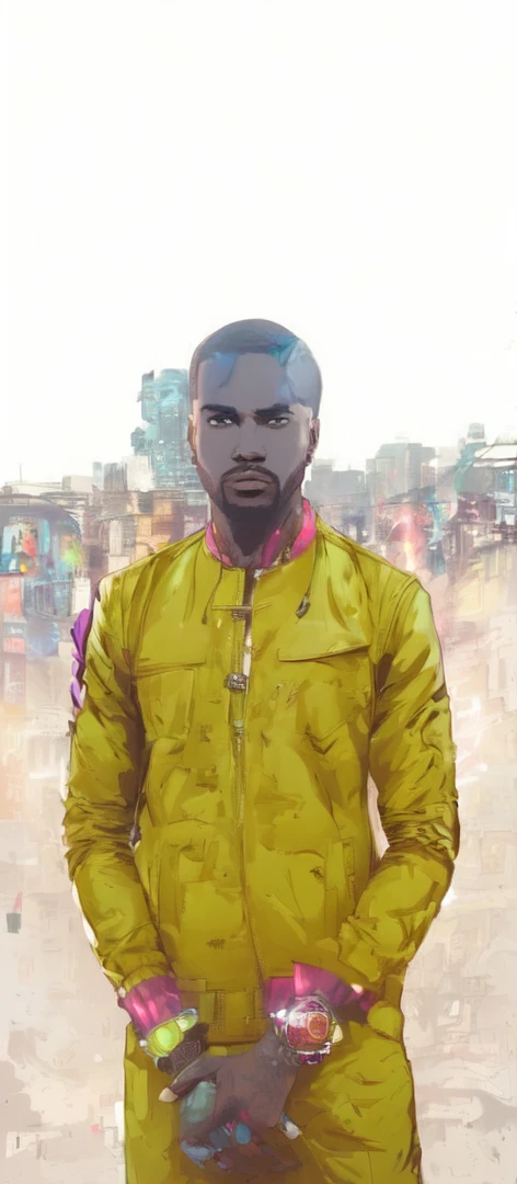 1 men ,Arte gta style ,(Young men:1.5),illustration, digitl art, (gta style:1.5),GTA art style, GTA art bright colors, (cartoon style:1.2),(hyperdetail:1.15), glamorous style, best qualityer, Holistic, high détail, serious,against a large night metropolis, ((Neon lighting)), ((cyber punk)),smooth light,satirical,ass exaggerated,pop art style,swirly vibrant colors,iconic characters,full of action,((The background is a red orange city:1)),floor, Coqueirosbarco