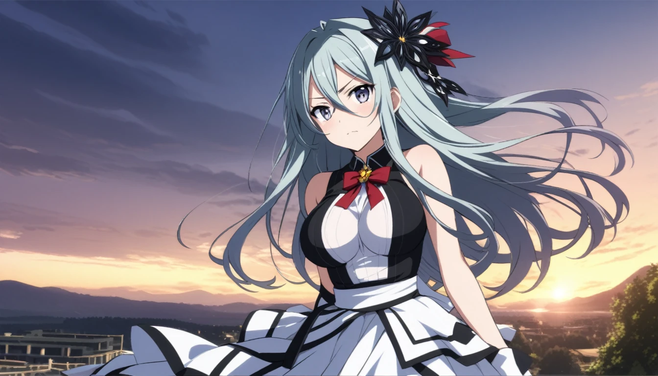 A beautiful girl in the style of HIGHSCHOOL OF THE DEAD