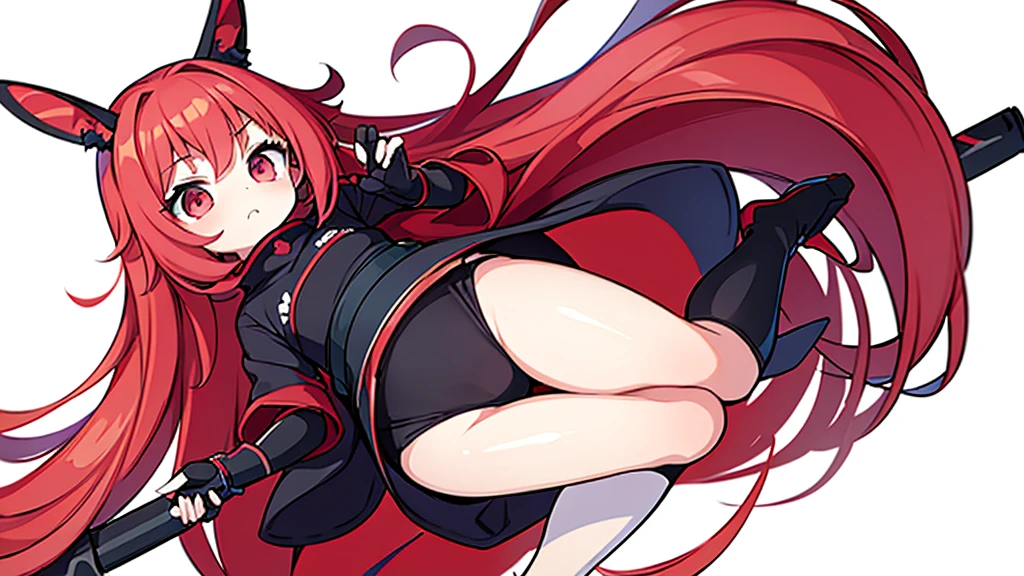 demon girl (with red skin) 8 year old showing her legs open showing her pussy (witheout panties)