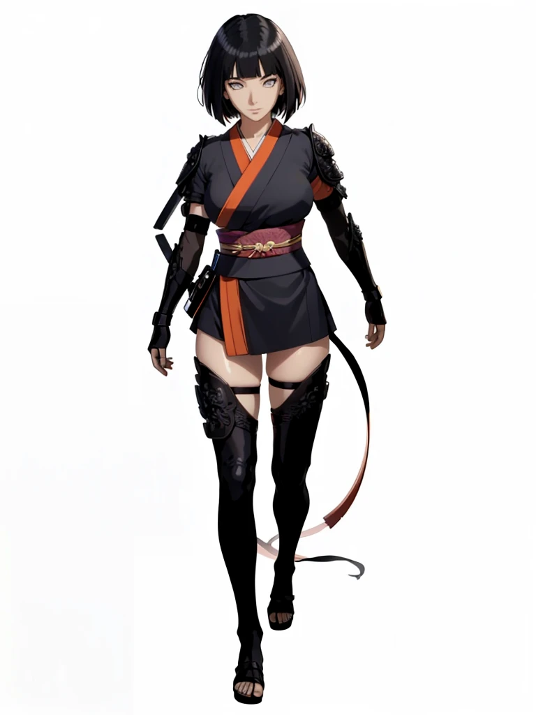 ((1girl, solo)), beautiful body, (perfect anatomy, perfect body, perfect hands, perfect legs), (five fingers:1.5), natural proportions, sexy body, (large breasts:1.3), cowboy shot BREAK
((extremely detailed face)), (beautiful detailed eyes:1.6), (realistic pupils, realistic iris:1), expressive eyes, looking at viewer, (clear eyes:1.3), (hyperrealistic:1.2), (detailed skin texture:1.2), smooth skin, (black hair:1.5), (white eyes), (short hair:1.3), ((mature female)), (detailed lips:1.2), (attractive lips:1.1), (glossy lips:1.1), (parted lips), perfect face, perfect eyes BREAK
samurai, japanese clothes, (short kimono:1.5), puffy short sleeves, sash, black elbow gloves, fingerless gloves, (arm guard:1.5), thighs, black thighhighs, ass visible through thighs, skindentation BREAK
(masterpiece:1.5), anime-style, top quality, best quality, (beautiful and aesthetic:1.2), (ultra detail:1.5), Ultra-detailed depiction, Ultra-precise depiction, extremely detailed 8k illustration, high resolution, (highly detailed shading:1.2), (realistic lighting:1.4), perfect lighting, vibrant colors, dynamic tones, striking hues, 8k, absurd resolution, perfect shadows, hdr, UHD, ambient lighting, realistic, ultra-realistic, photo realistic, highly detailed, rich detail, luminous colors, fine texture, intricate design, professional illustration, (soft light:1.2), (illustration:0.7)