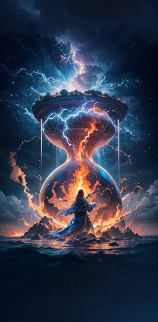 Surrealism, God's Sky, God's Power, God's Realm, clouds, Celestial Fire, powers, ilm, Fire Bolts, rivers of water, Water Falls, forst, Cedars, Highest Power, Photorealistic Nature, Beauthfull, Blue Thunder, fire azul, Realistic fire azul, realistic thunder, electrical screws, realistic detailed 8k, Realistic 16K detail, hard, Detailed realistic color, Detailed realistic thunder, fire azul Realistic 8K, Cores photorrealistic 8K, 8K detailed colors, Nitidez photorrealistic 8K, ULTRAHD Photorealism, Divine fire azul, Divine Electric Blue Thunder, Sombras photorrealistics 8K, Textura photorrealistic, naturals, heavens, heavenly, sky night, céu de Beauthfull, the night, majestic, majestic Sky, naturalsmente chic, thunders, Sky thunders, Divine thunder, linda, doradas, starlight, Heavenly Bolts, villany azul, Blue Screws, Rendering, photorrealistic, ultra high definition, 4K, detailed textures, thunder, detailed shadows, detailed colors, naturals linda, Great Divine, detailed contrast, realistic contrast, high resolution, detailed colors, realistic detailed 16K, 8k high definition, detailed contrast, realistic contrast, high resolution, detailed colors, fire, villany, realistic detailed, chic,