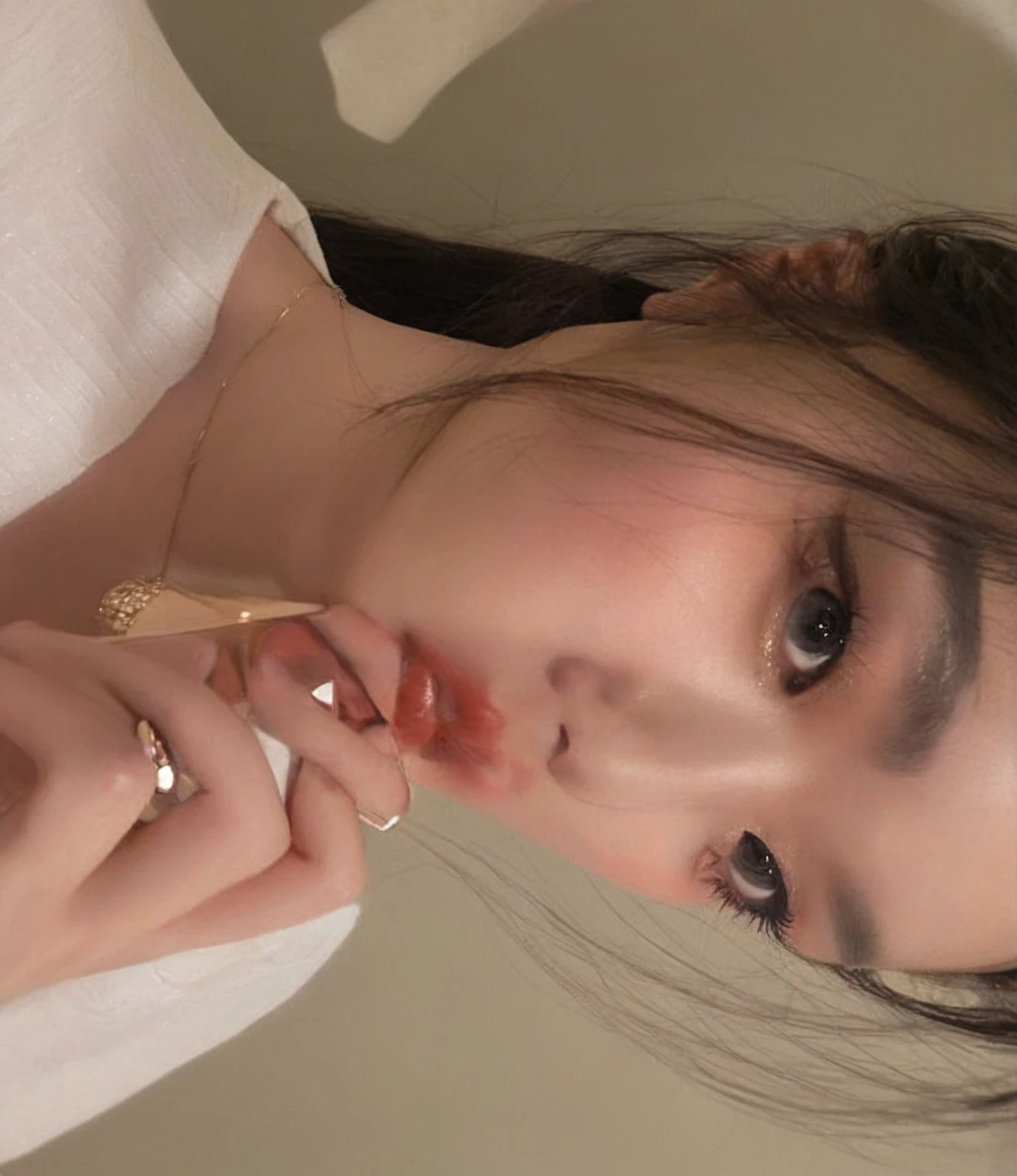 there is a woman who sends a kiss, beautiful aesthetic face, subtle makeup, beautiful Asian girl, asian face, soft makeup, clear and high-quality lips, detailed face of a Asian girl, Asian girl, korean girl, perfectly illuminated face, soft eyes and narrow chin, light makeup, subtle makeup, beautiful delicate face, Kim Jennie, Blackpink Jennie, Jennie kim