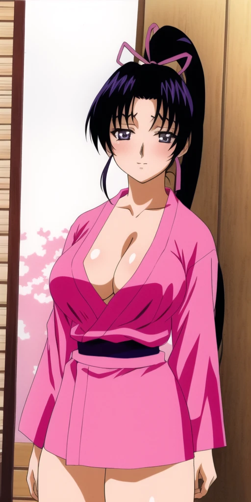 8K　Historical drama style　Beautiful slender Japanese child princess with long black hair　Gorgeous embroidery, Ultra glossy, She is wearing a shiny Heian period princess kimono.　She exposes her nipples and squeezes out breast milk on the futon