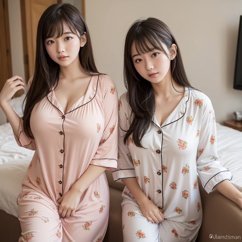 Big breasted 16 Years girl in sundress pajamas
