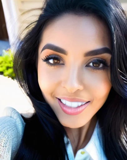 Selfie black hair woman