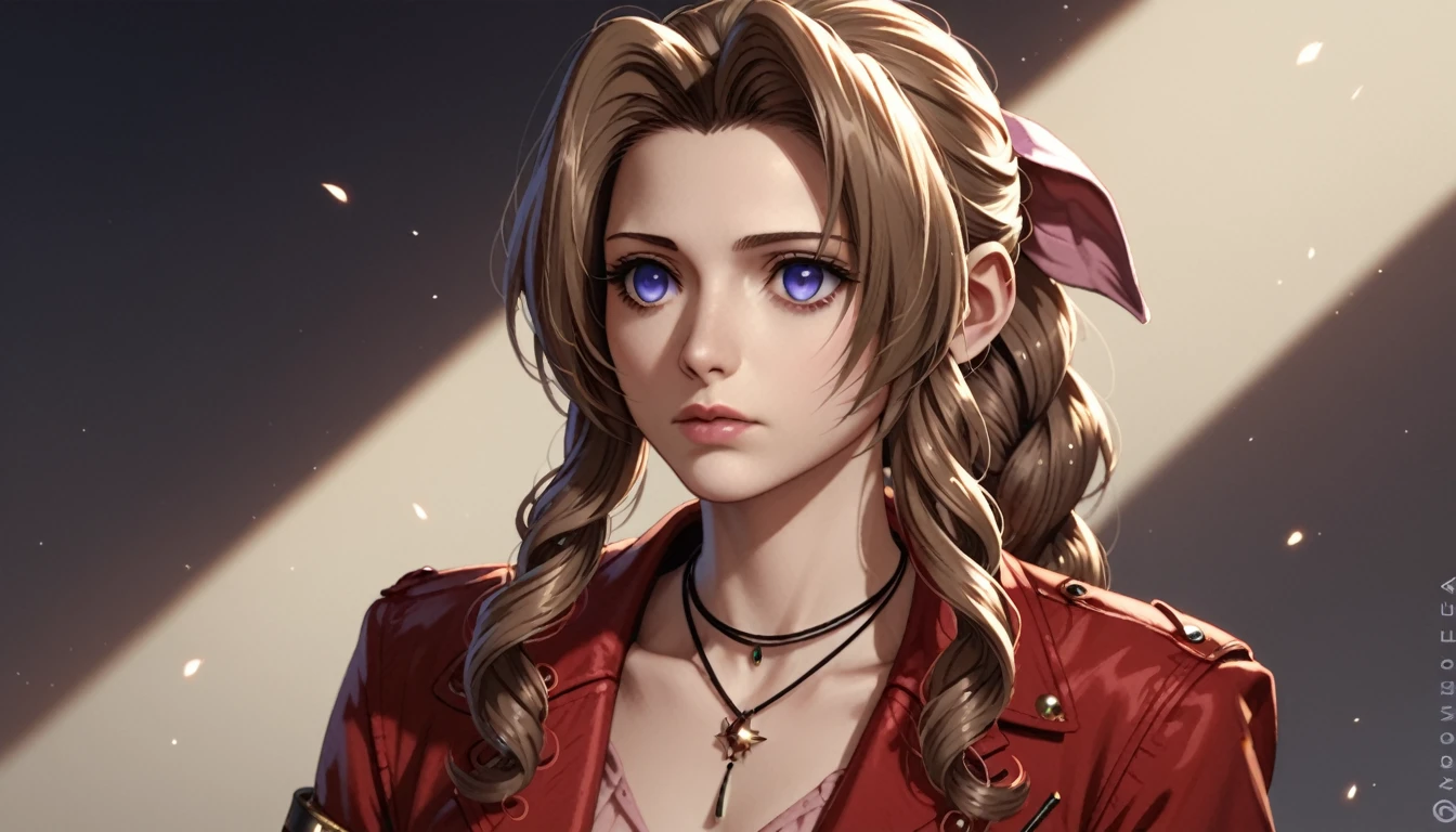 Purple Eyed Aerith,Expressionless,no pupils