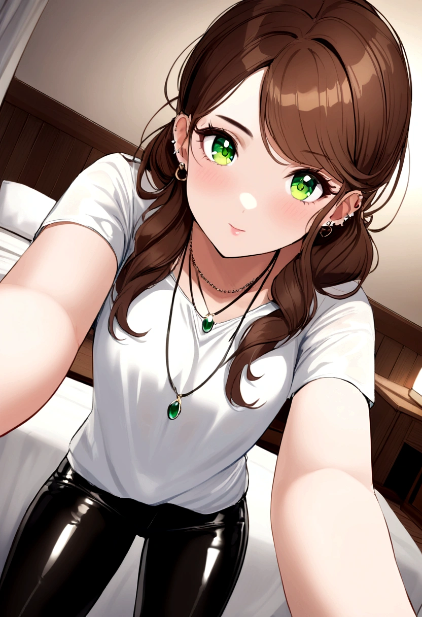 Frau 45 Jahre alt, in white T-shirt ((nackt unter dem T-Shirt)) und Halskette, Mahlzeiten im Restaurant, sexy with green eyes, Portrait of Sophie Mudd, brown hair and big eyes, Selfie einer jungen Frau, Schlafzimmer Augen, violett myers, kein Make up, Natural makeup, direkt in die Kamera schauen, Gesicht mit Artgram, feines Make-up, Atemberaubende Full bodyaufnahme, piercing green eyes, nice angle, attraktive pose, sweet girl, sexy Pose, Full length image, Full body, Full bodyaufnahmen, brunette goddess, Hohe Detailliertheit, zufriedene Haltung, in einem grauen Rock und Stiefeln, unter den Rock, Kniestiefel