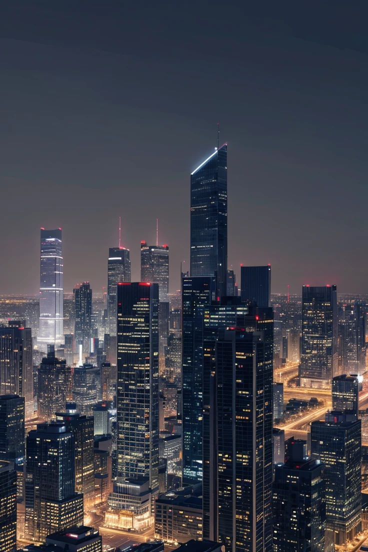 tall buildings at night