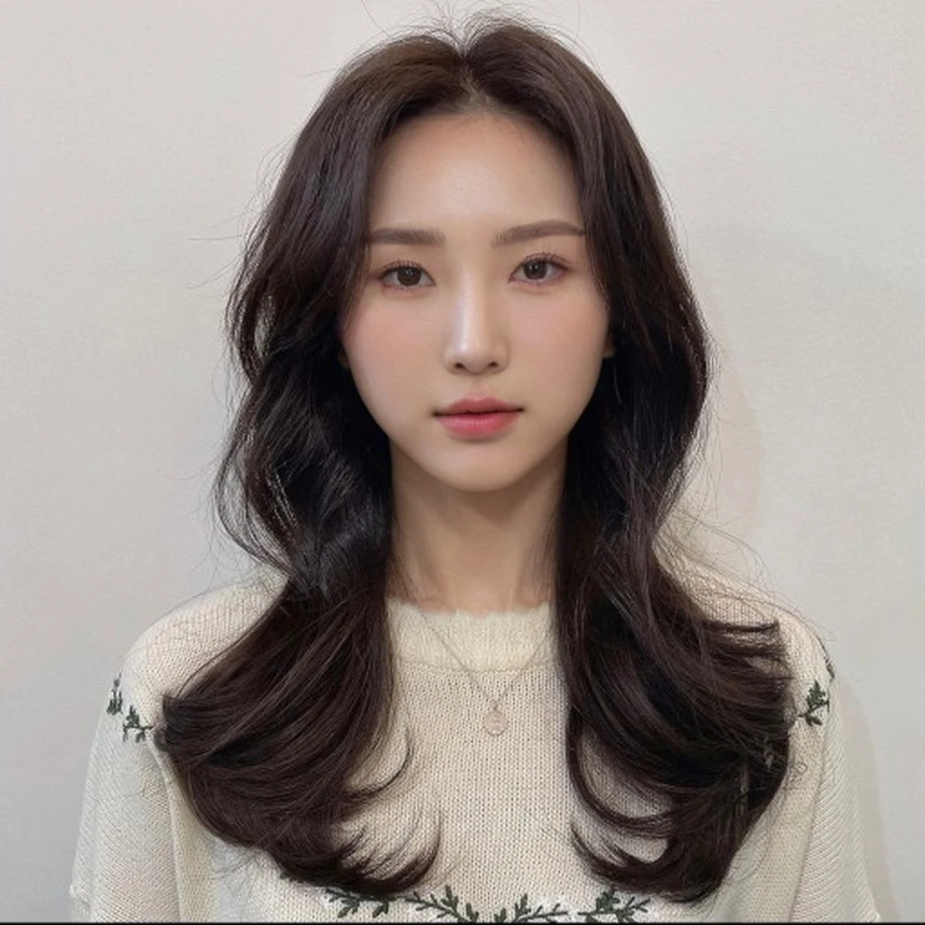 Best Quality, 8k, Masterpiece, (Portrait: 1.3), (photo realistic:1.4), (hyper realistic:1.4), Sharp Focus, looking at viewer, (smoother lighting:1.1), (increase cinematic lighting quality:0.9), realistic lighting, backlighting, light on face, ray trace, (brightening light:1.2), (Increase quality:1.4), sharp detail, (best quality real texture skin:1.4), finely detailed eyes, black_eyes, finely detailed face, 25 year old Korean woman