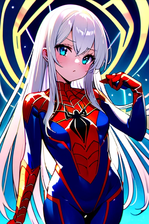 Beautiful woman detailed defined body using spider man cosplay, small  hot girls boof fussy