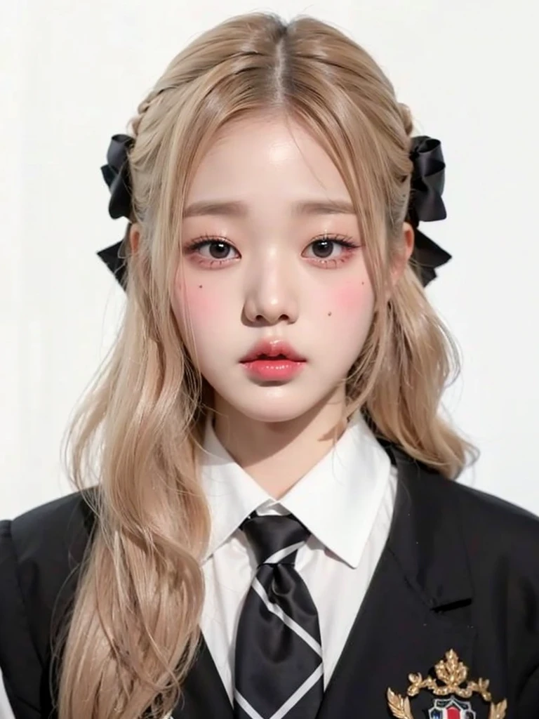 Wonyoung from IVE face, foto realista, ultra HD, 8k, big juicy lips