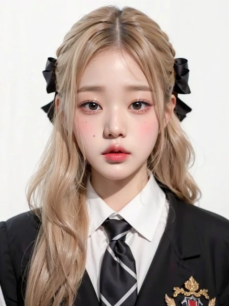 Wonyoung from IVE face, foto realista, ultra HD, 8k, big juicy lips 