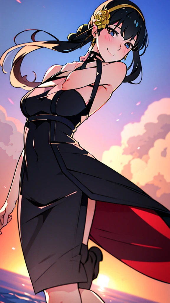 • 「A girl with long black hair and blue eyes、Wearing a white lace dress、Anime-style illustration of a smiling person looking at the camera in a flower field」
• 「A girl with a brown side ponytail wearing a pink frilly dress、A realistic illustration of a man jumping and waving his hands on a beach at sunset」