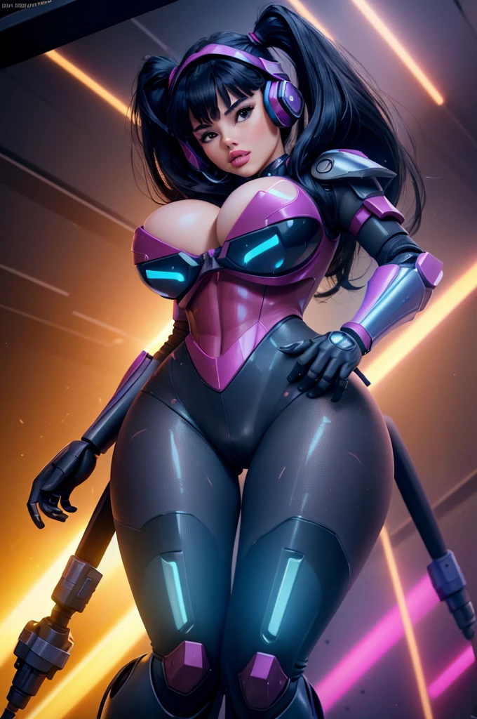A perfect sexy, delicious and beautiful, Lush and very young extremely erotic android, strong cybernetic warrior with black African and oriental features, Japanese and Chinese, Soft Face, sexy e angelical, very sexy open mouth, mixed with the clone of the Greek warrior goddess Athena, with huge super ultra mega giant breasts, Brunetette, big plump and thick lips, extremely thin waist, very tanned and sweaty, HUGE big ASS, steep, HARD AND MUSCULOUS, Purple colored eyes, with barcode tattoos, transformed into an erotic and super sensual and extremely super ULTRA HIPER mega muscular astronaut goddess, fitness, bodybuilder, fit bodybuilder and weightlifter, very muscular thighs and super intensely muscular abdomen, wearing very short hair in punk style, super radical and purple and very smooth in locks, wearing sexy cyberpunk battle outfits, seen in the form of a hologram made only of light energy, coastal view, administrator and leader, noble queen goddess of a gigantic fleet of thousands of spaceships and hundreds of planets of her powerful stellar empire running courageously across the bridge of a star cruiser wearing a holographic helmet in the Corinthian battle format and with visor and horsehair topknot, of luminous Athenian warrior, electronic and futuristic posing extremely sexy, floating in space with rays and lights in the background and covered by a halo of white light that is at the same time a war helmet and a futuristic and modern queen's crown made of diamonds and lights