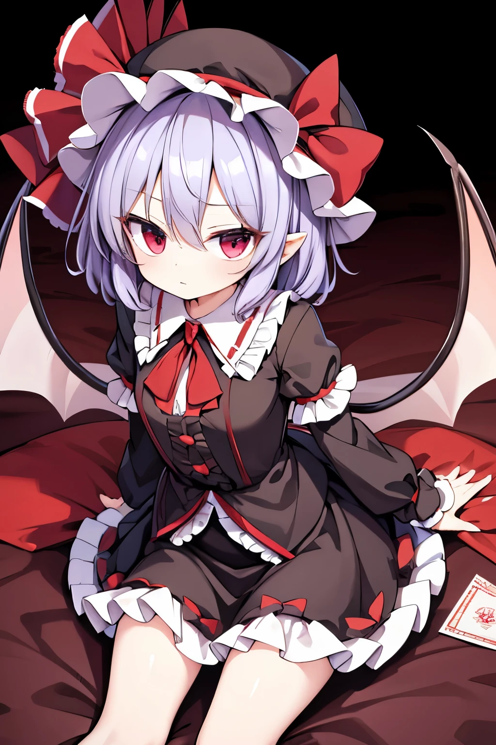 Remilia Black Clothes Black Hat Touhou Project Remilia