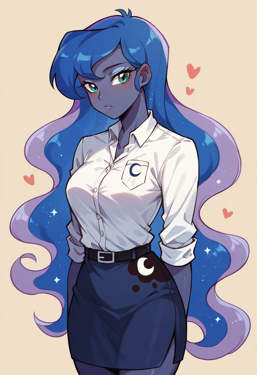 my little pony equestria girls princess luna with sexy teacher uniform