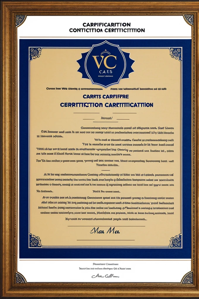 MARA crafts course participation certificate