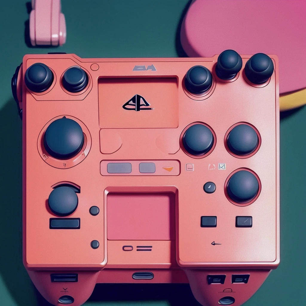 Playstation 2 joystick, "aesthetic", lo-fi vibes, lofi vibes, 4k, dark, contemporâneo