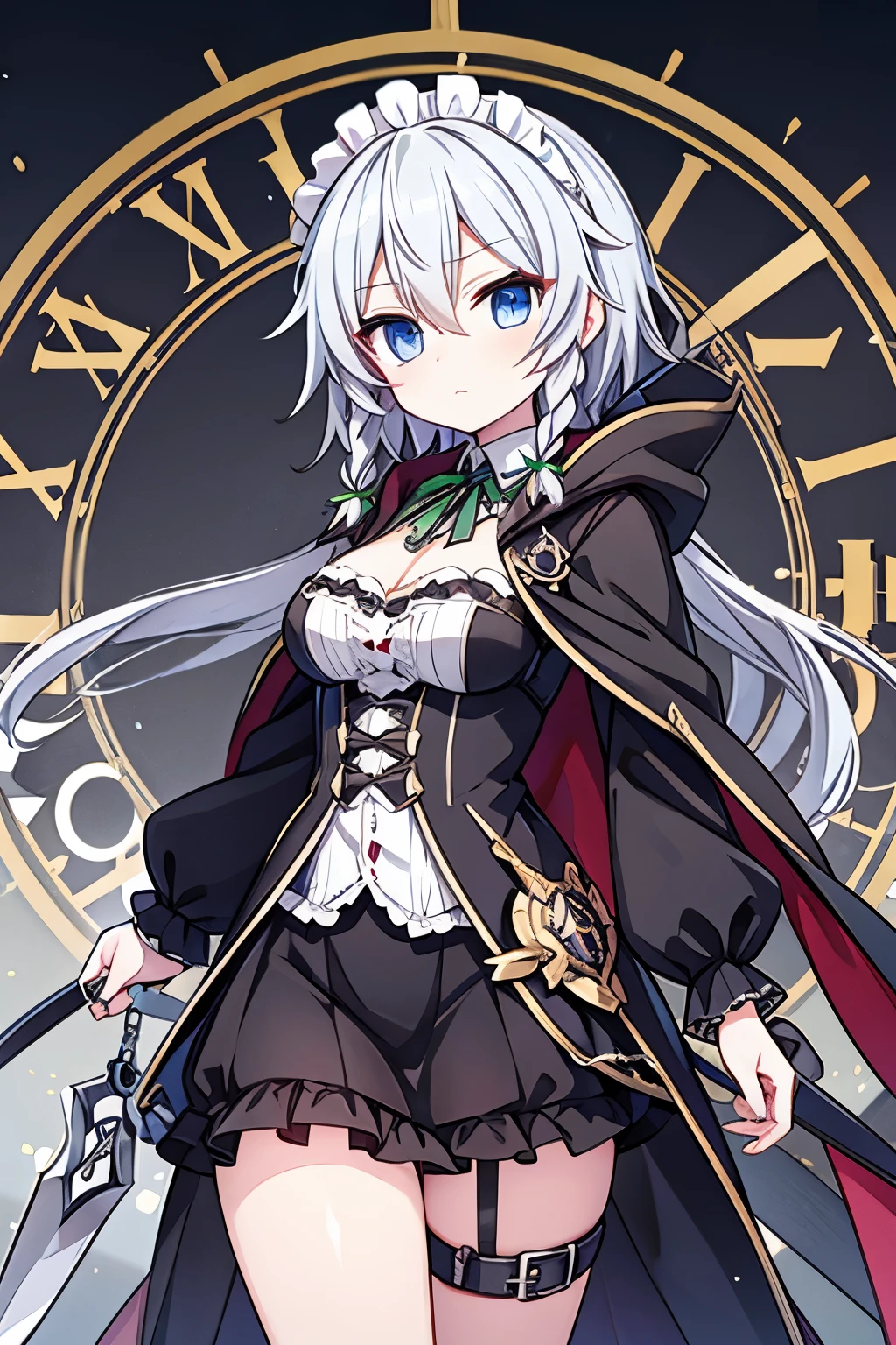 Izayoi Sakuya Ripper Clock Black Cloak Chic Chain Knife