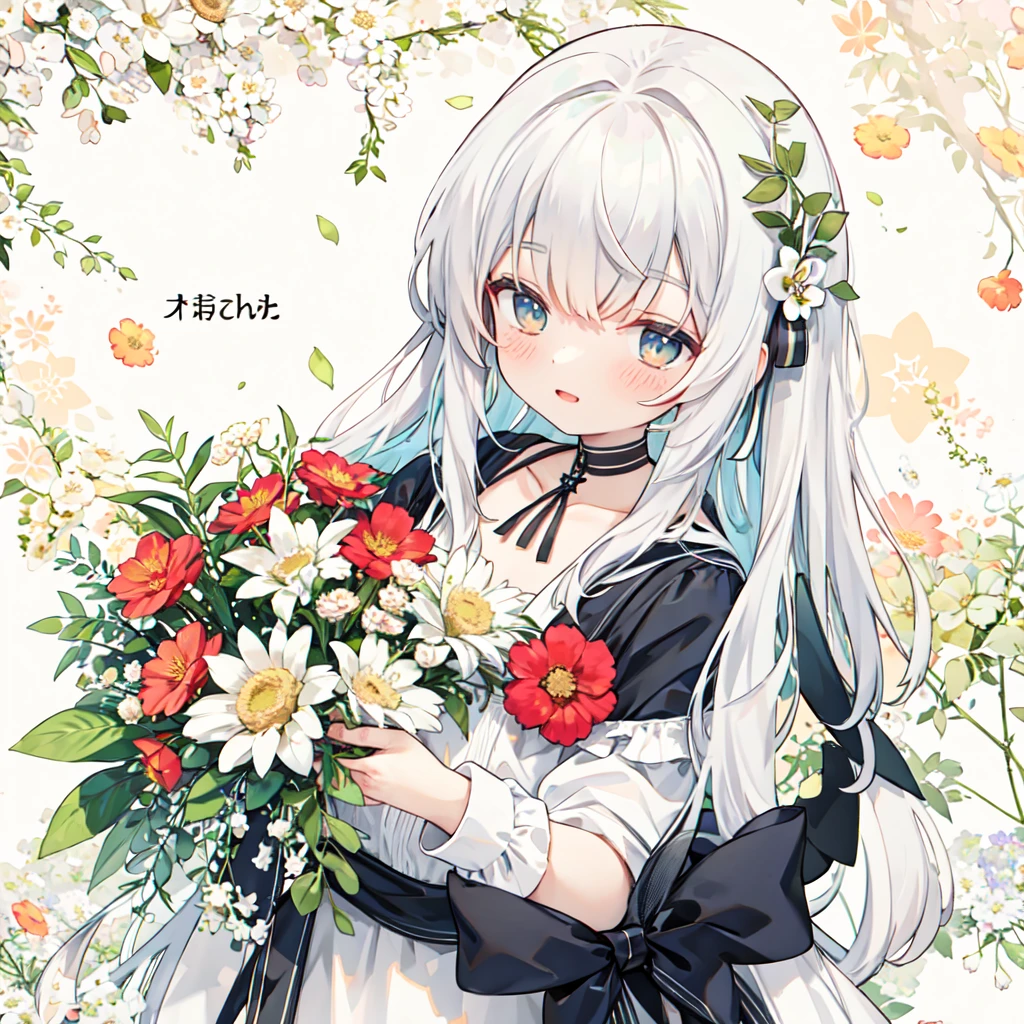 Midsummer flower garden background