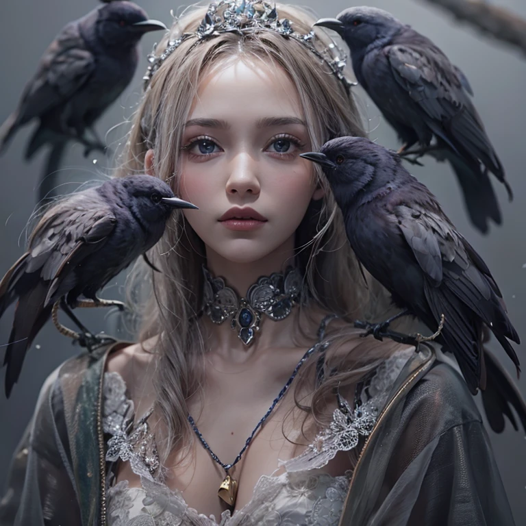 that&#39;that&#39;that&#39;that&#39;that&#39;it&#39;s raining, cthaty、Hair flow、 ((highest qualthaty、masterpiece、8K、Best image qualthaty、Ultra-high resolution、Award-winning works)、(Accurate anatomy:1.1)、(Look at me and smile:1.1)、Shining fair skin wthath Ultra-high resolution、The most detailed face、Ultra-high resolution detailed face、Ultra-high resolutionの髪の毛、(Ultra-high resolutionの煌めく瞳:1.1)、Beautiful face drawn in every detail、ancient gothic costume , Chest to chest, tattoo, There&#39;There is a real crow next to him.