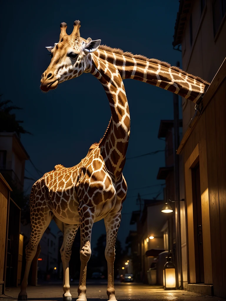 Giraffe neon art