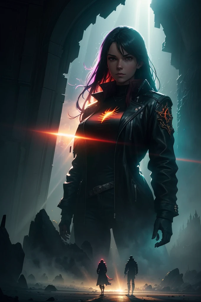in the style of in the style of volumetric fog, god rays, high contrast, vibrant colors, vivid colors, high saturation, by Greg Rutkowski and Jesper Ejsing and Raymond Swanland and alena aenami, featured on artstation, wide angle, portrait orientation, in a style of GOTHIC