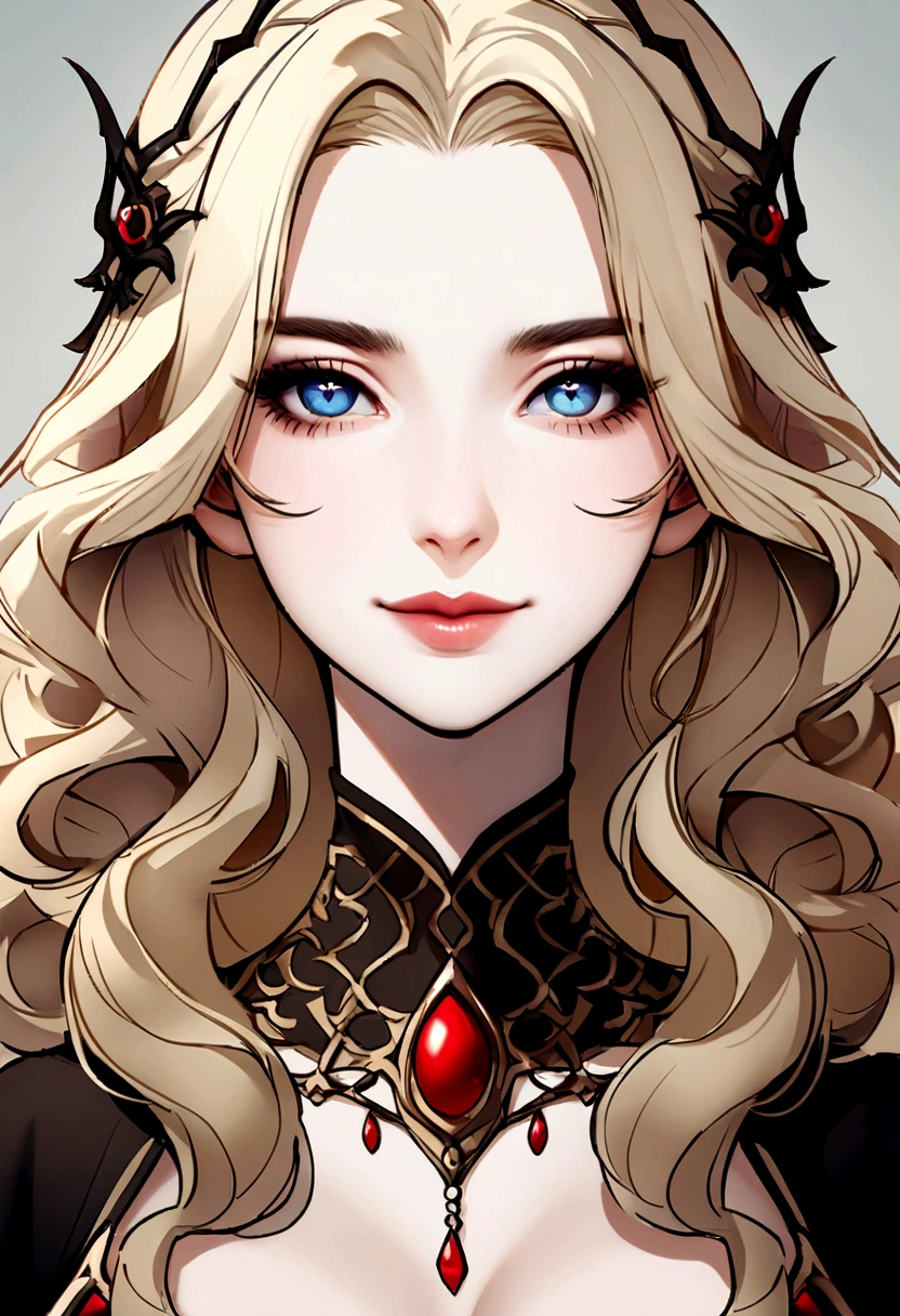 Prompt: "Create an ultra-realistic image of a young woman named Luna Enchant. She is 24 years old and of European descent. She has clear, fair skin, and long, wavy blonde hair. Her eyes are striking blue and her facial features are symmetrical and refined, with a delicate, slightly upturned nose and full lips. Luna has a warm and inviting smile that exudes confidence and charm. She should appear sophisticated and elegant, wearing minimal, natural-looking makeup. The background should be neutral to keep the focus on her face."
