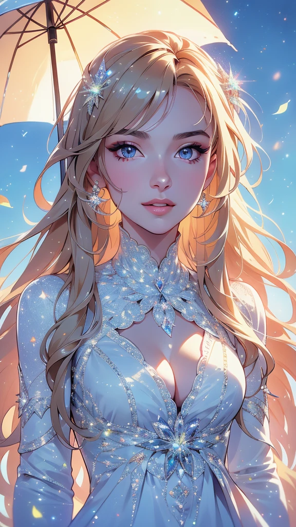 highest quality, (perfect face:1.1, (high detail)1.1, ((best quality)), ((masterpiece)), (detailed), woman 20 Years old ((Very detailed eyes and face)))), super beautiful body, lying on the grass, dressed in an ocher silk dress, looks towards the sky with her head resting on her hands, smiles, the reflection of the sun in her eyes, she is very happy, she is in love
