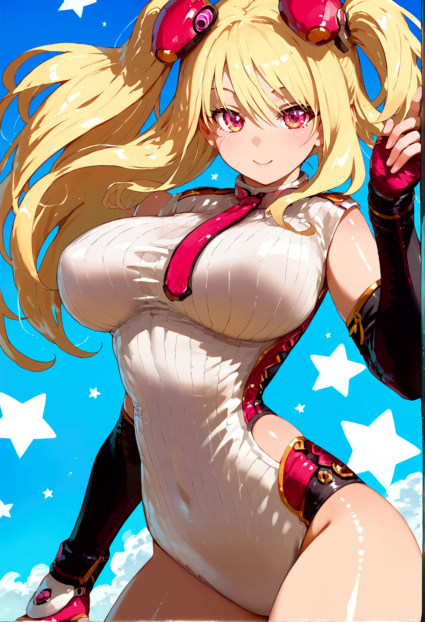 score_9, score_8_up, score_7_up, source_anime BREAK 1girl, solo, score 9, score 8 up, score 7 up, rating safe, detailed background, spika, large breasts, shiny skin