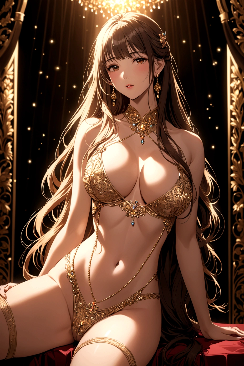 A woman doing naughty things alone、Young woman masturbating、Beautiful lines、curve、Woman stimulating penis、Beautiful woman with long hair、Large Breasts、Luxurious appearance、